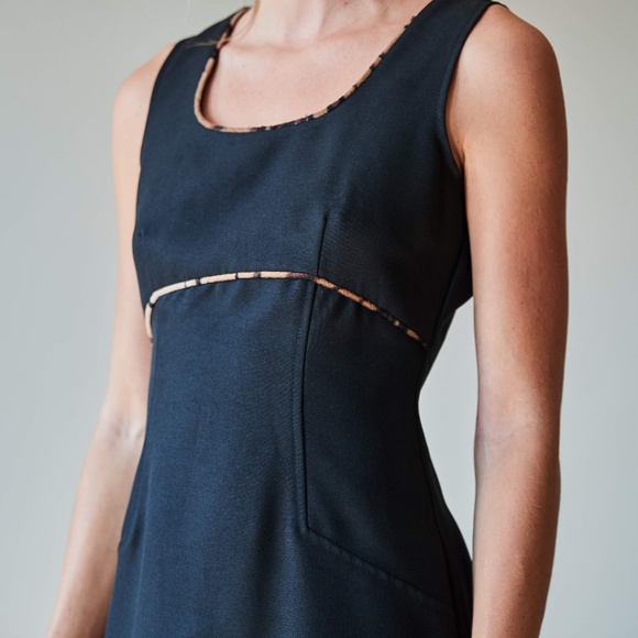 Cheetah lined little black dress - Picture 2 of 4